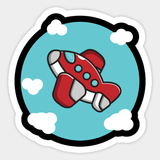 cute red plane Sticker